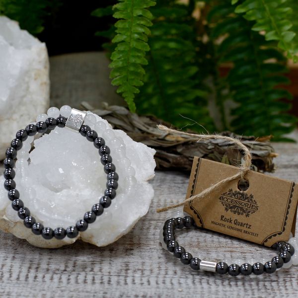 Магнітний Браслет - Гірський Кварц