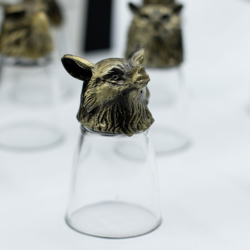 Gift Set of 12 Bottom Up Shot Glasses (25ml) - Forest & Mystical Creatures