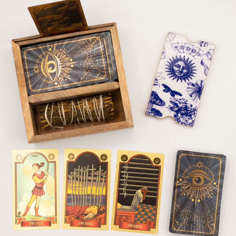 Two Section Card Box with Card Holder