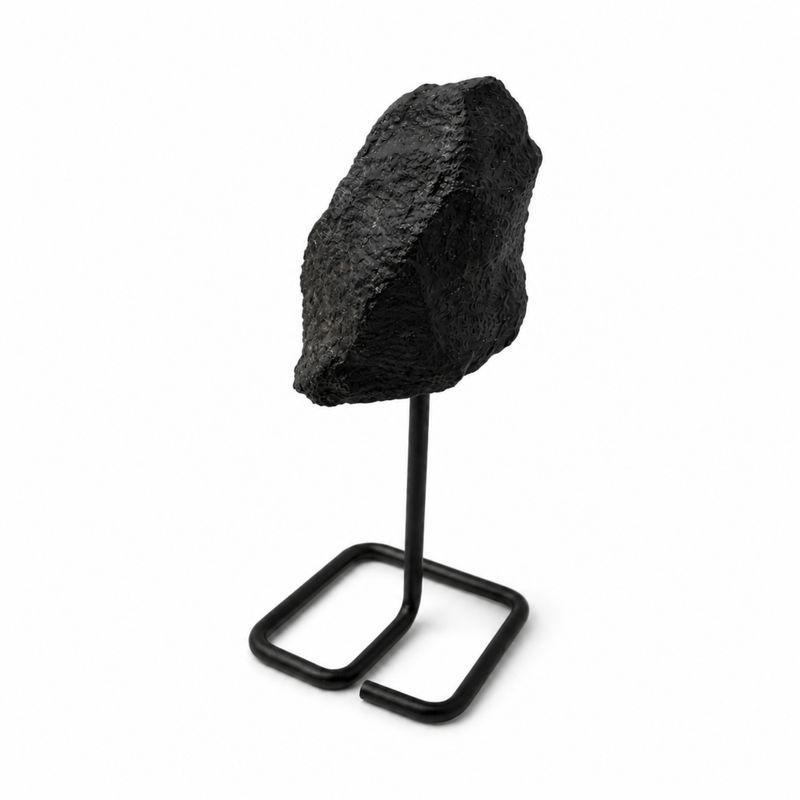 Mineral Specimens on Metal Stand - Black Tourmaline