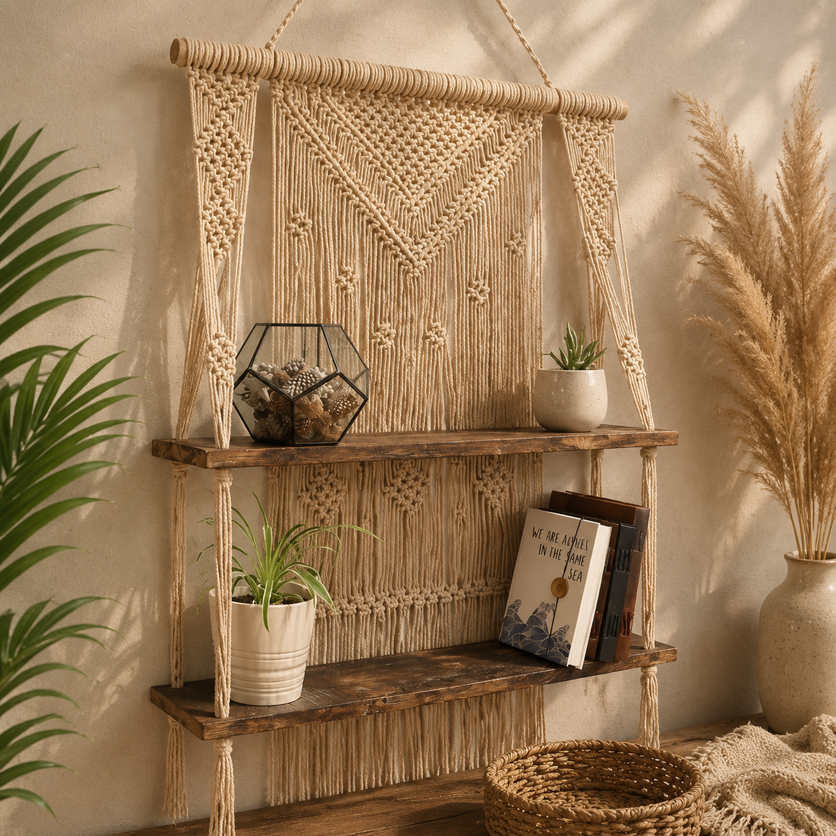 Prateleiras em Macramé