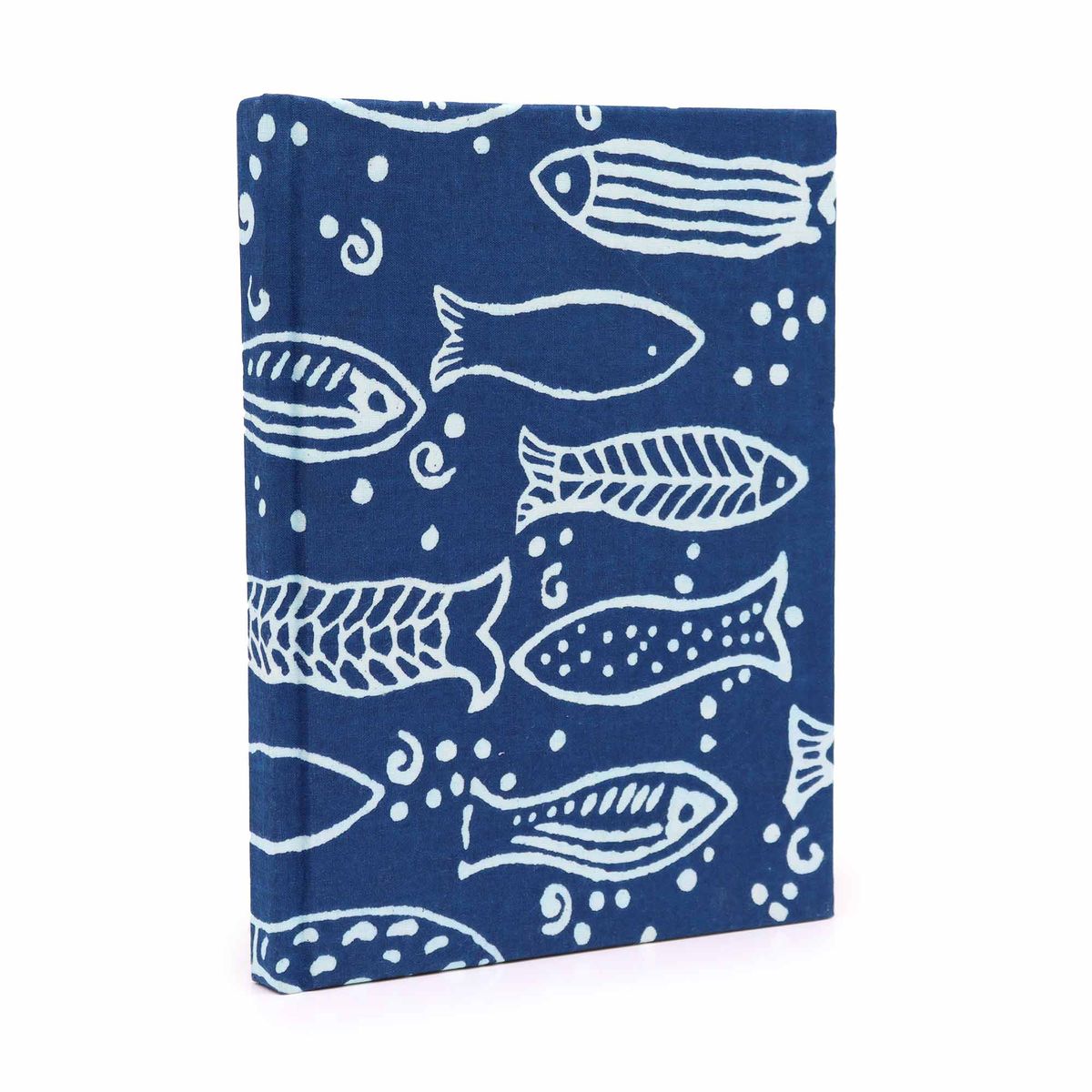 Cadernos com encadernação em algodão 20x15 cm - 96 páginas - Peixe índigo
