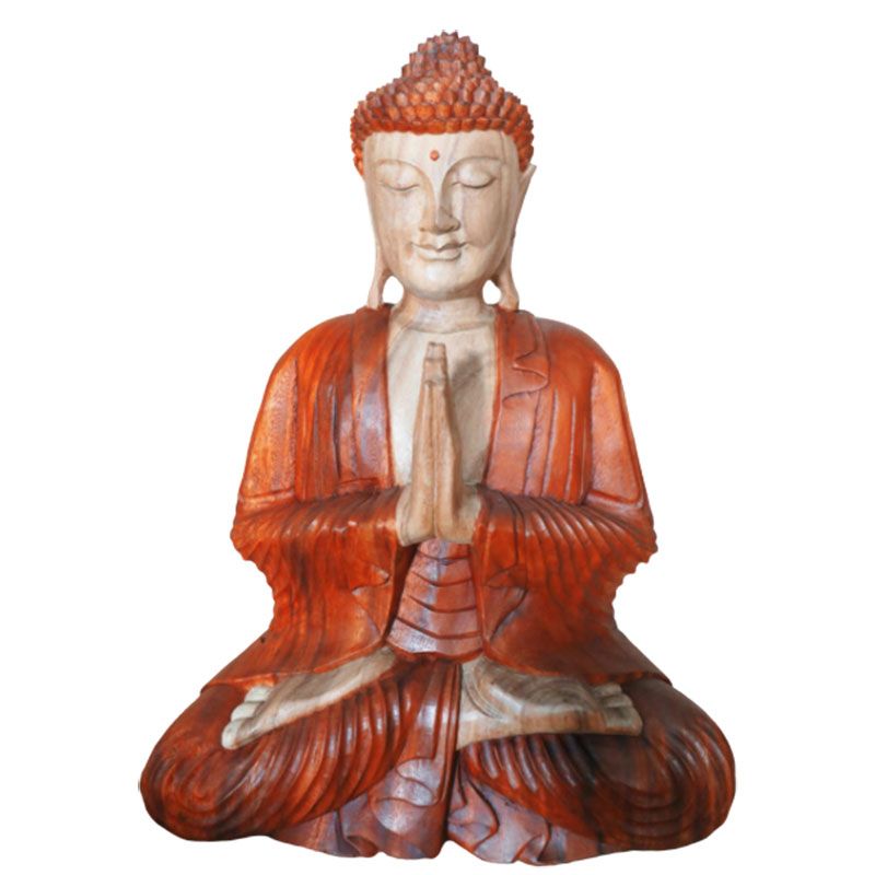 Estátua de Buda Esculpida à Mão - 30 cm Bem-vindo