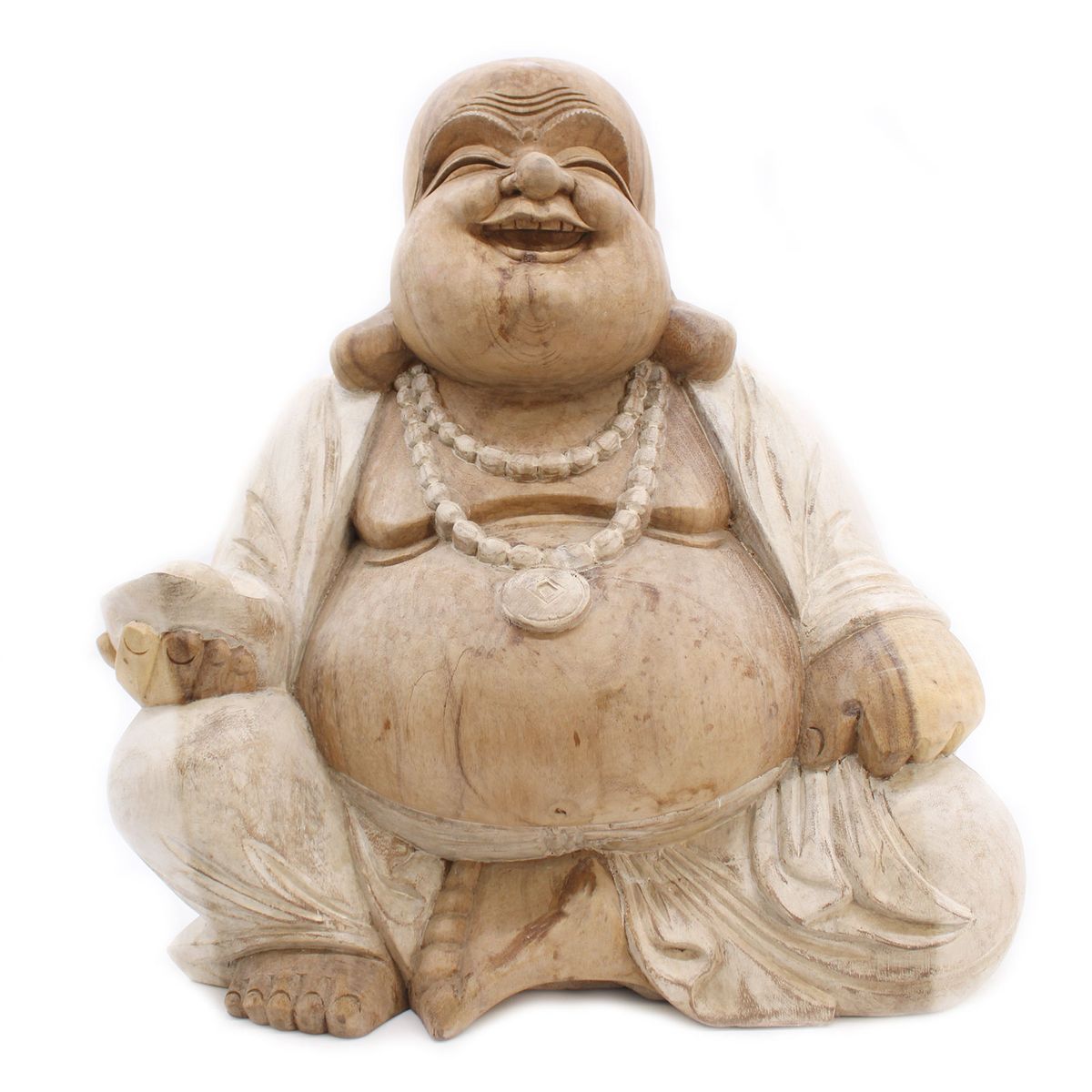 Buda Feliz - Branqueado 50 cm
