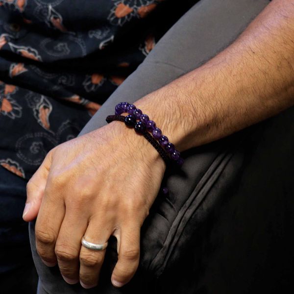 Bracelets de pierres à double pouvoir - Amythiste
