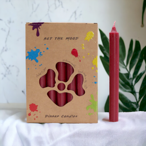 Solid Colour Dinner Candle Set