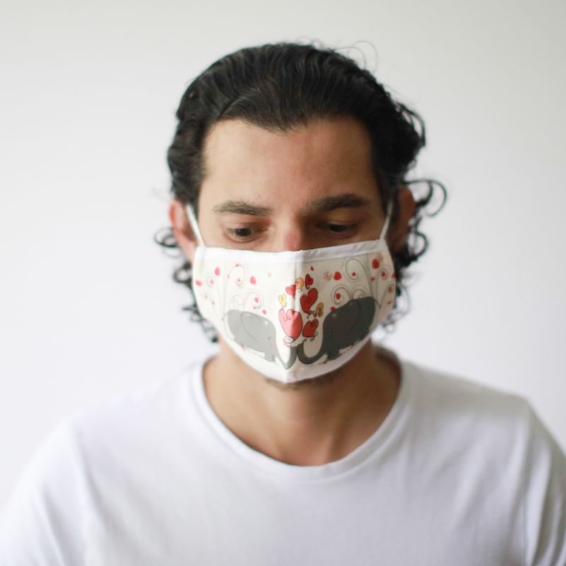 Masques Personnalisés en Tissu Adulte - Éléphants