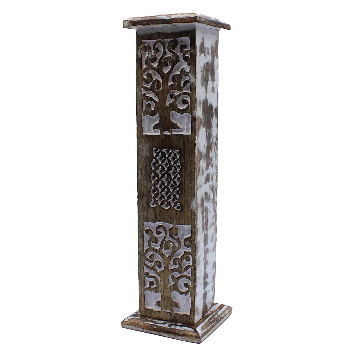 Porta-incenso com acabamento branco - Torre de fumo