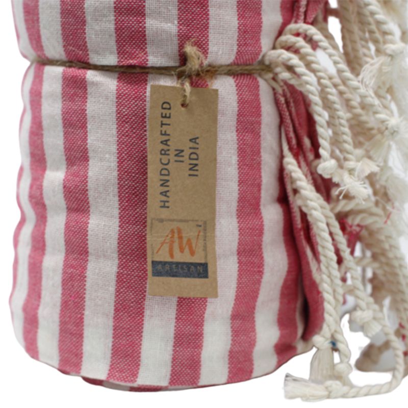 Serviette Paréo Coton - 100x180 cm - Rose Chaud