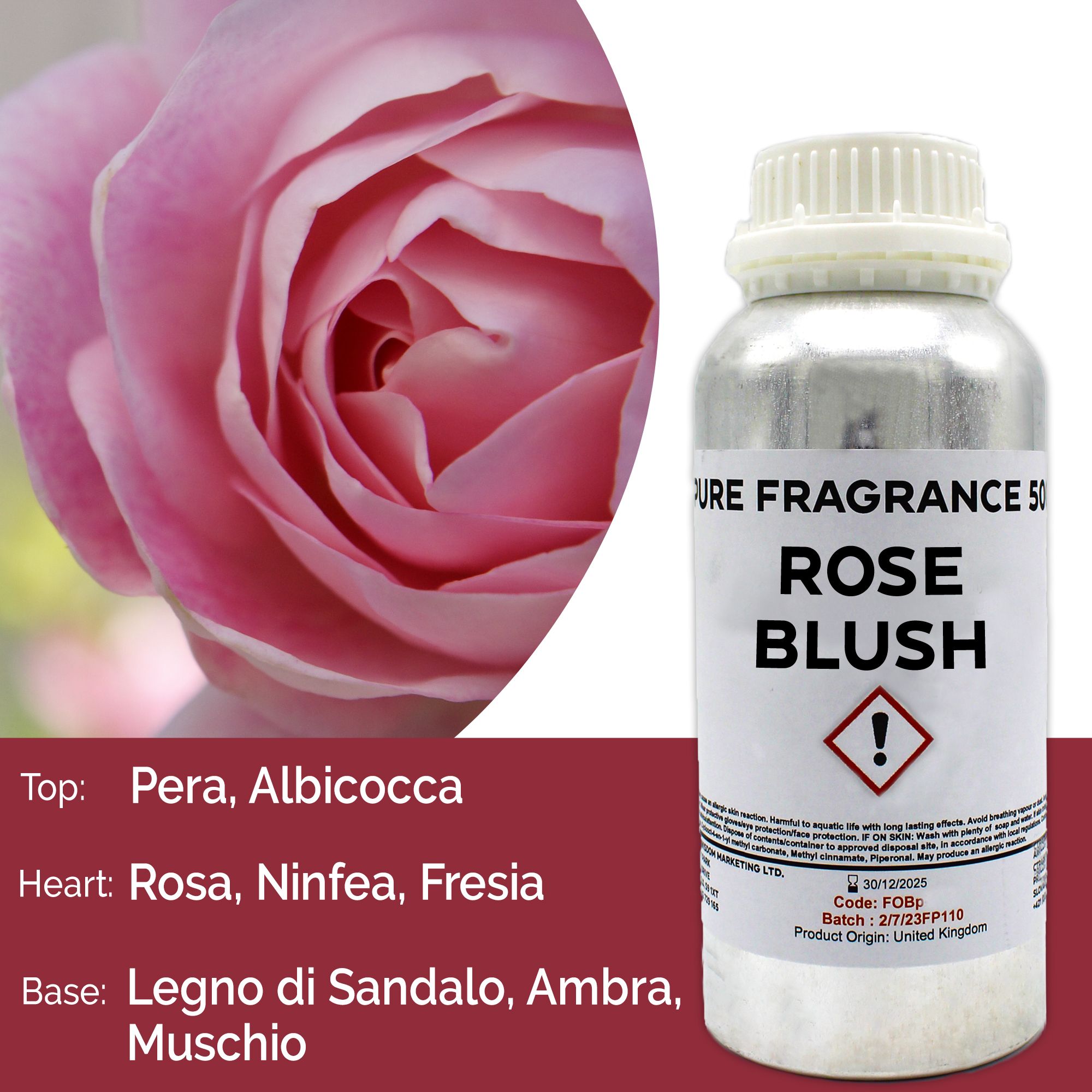 Fragranza Pura 500g - Rose Blush