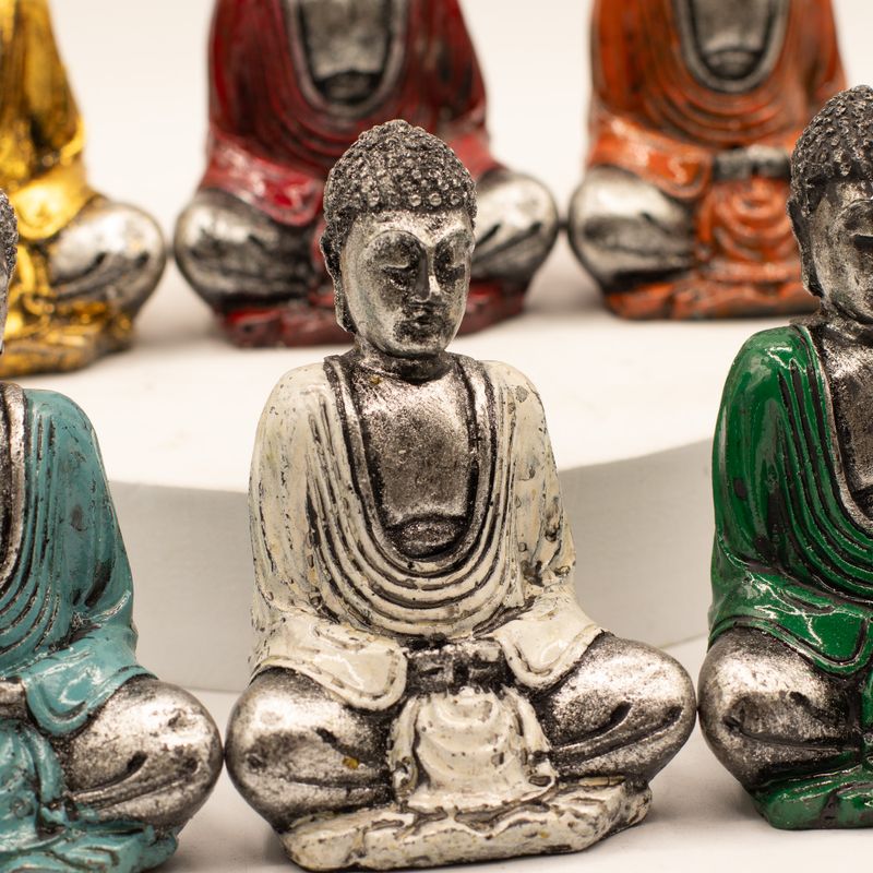 Silver Mini Buddha (Assorted Colours)