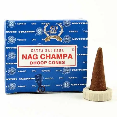 Nag Champa Dhoop Cones — Incense · GlowDuty apothecary