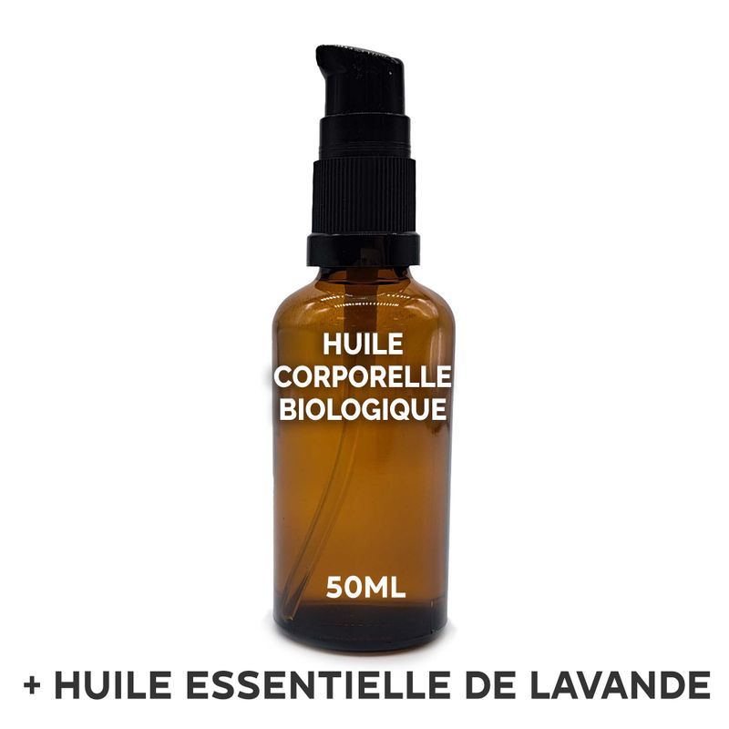 Huile Corporelle Bio 50ml - Lavande - Sans étiquette