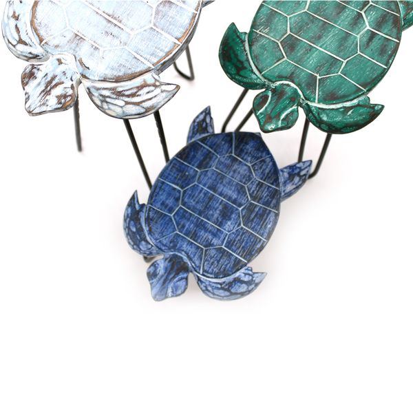 Ensemble de 3 Supports pour Plantes en Bois Albasia - Tortues