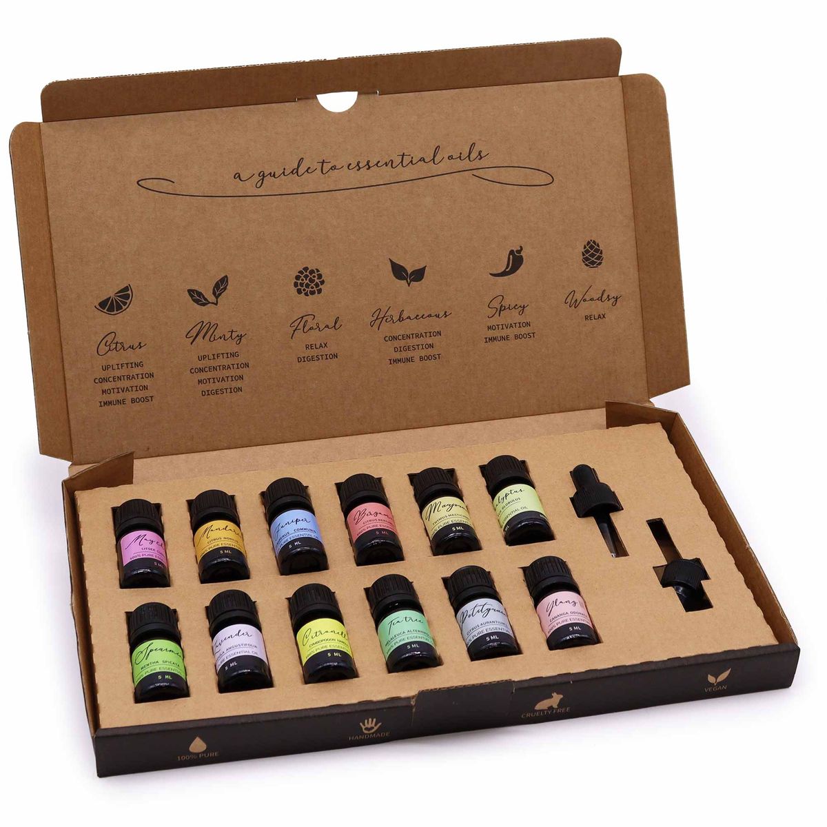 Conjunto de óleos essenciais para aromaterapia - Primavera