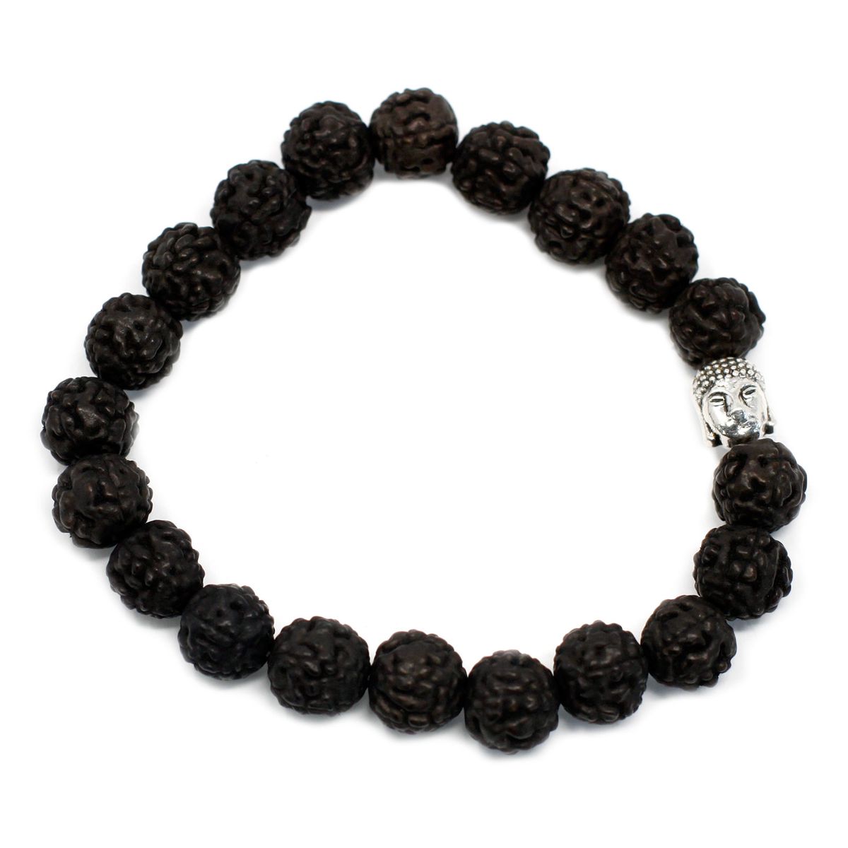 Pulseira de Buda Rudraksha Japa Mala - Escuro