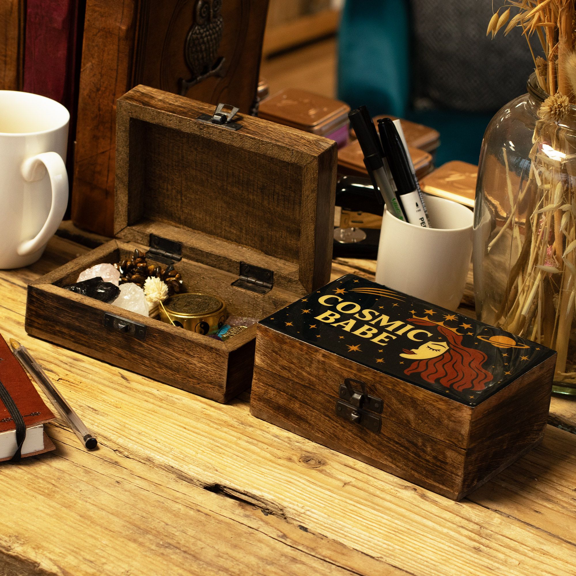 Medelstor Emaljerad Ask - Cosmic Babe