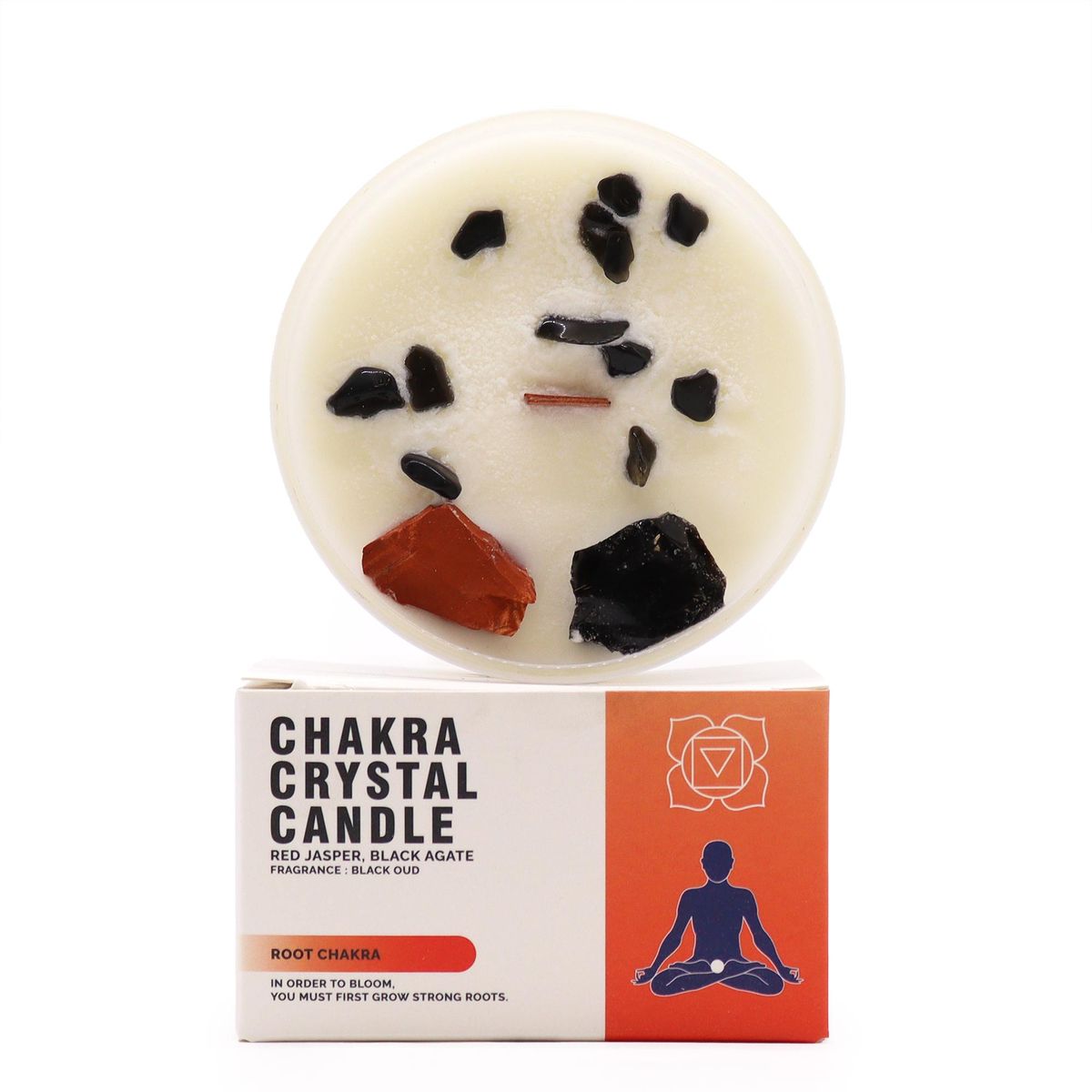 Velas de Cristal de Chakra - Chakra Raiz