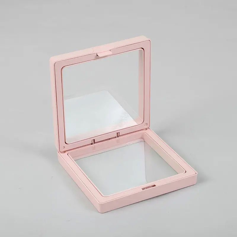 Moldura flutuante 3D grande 11x11 cm - Rosa