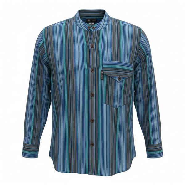 Nomad Sari Grandad Camisa - Turquesa - XL
