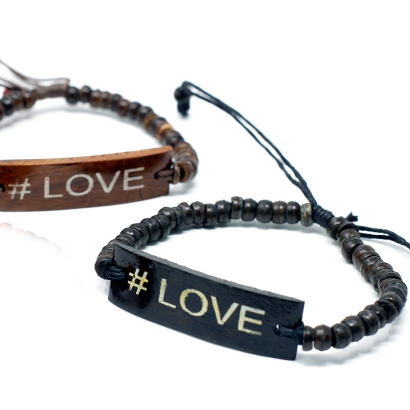 Coco Slogan Bangles - #Love