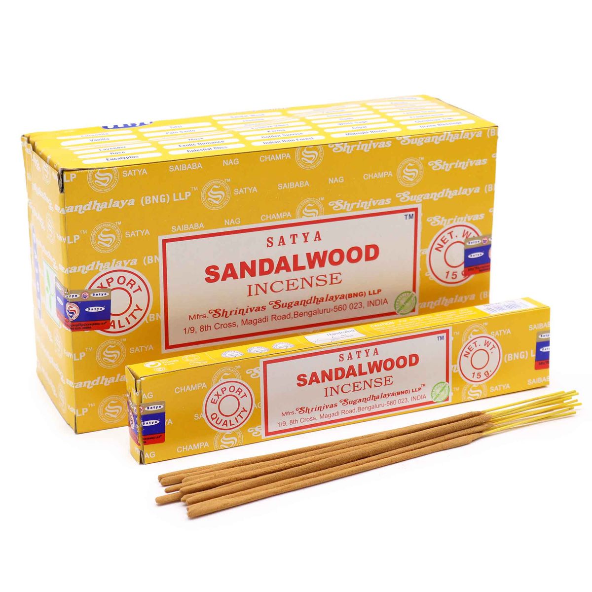 Varetas de incenso Satya 15 g - Sândalo