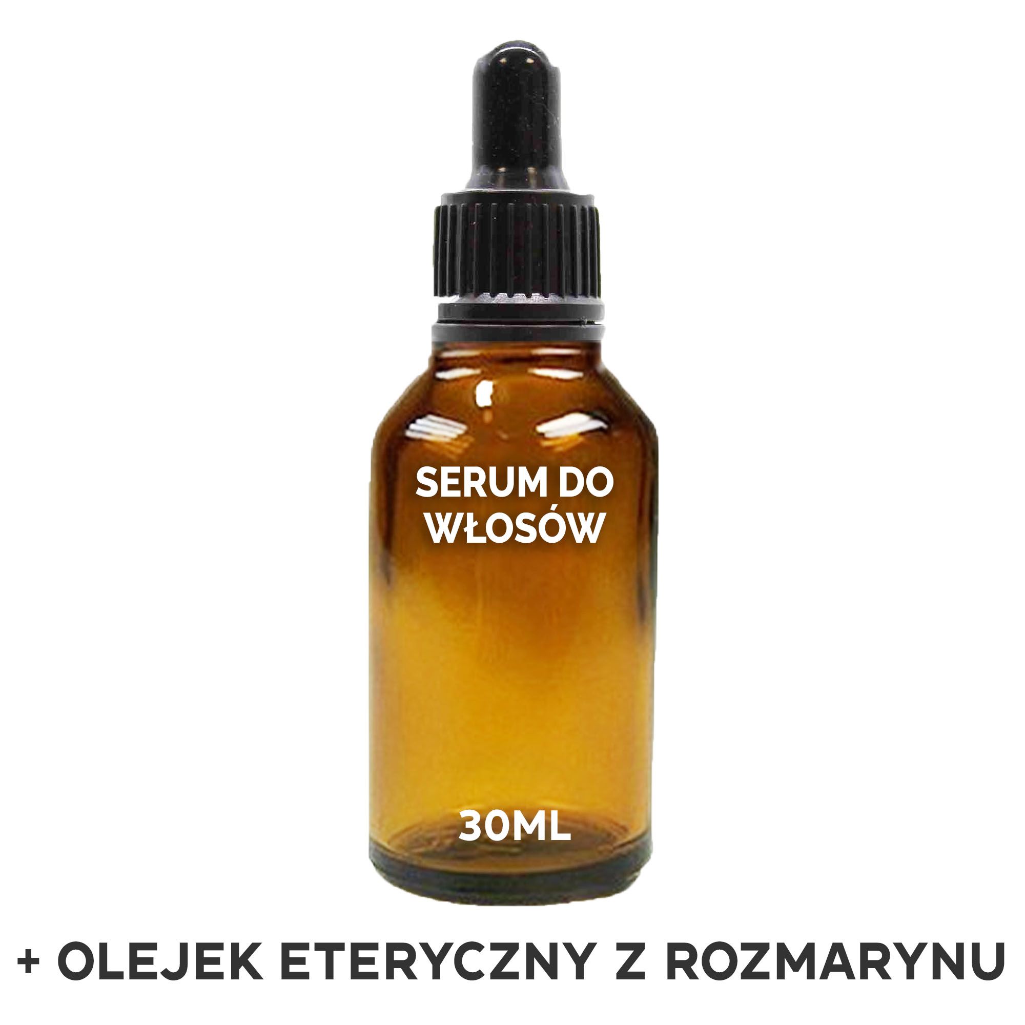 Organiczne Serum do Włosów 30 ml - Rozmaryn - BEZ ETYKIETY