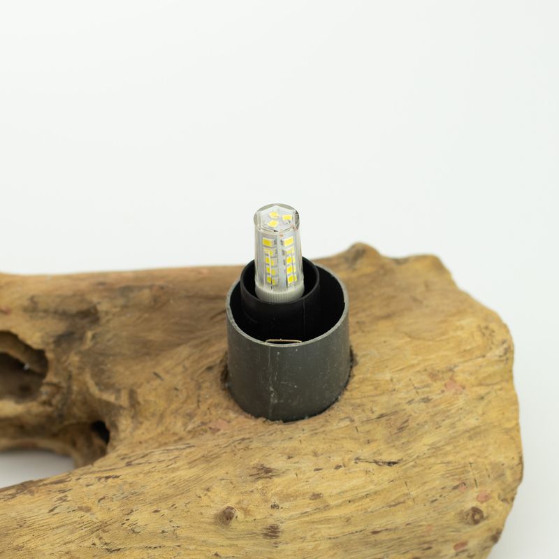 Lampă DriftGlow cu Abajur Semilună cu Efect Crăpat – Galben – Ștecher UE