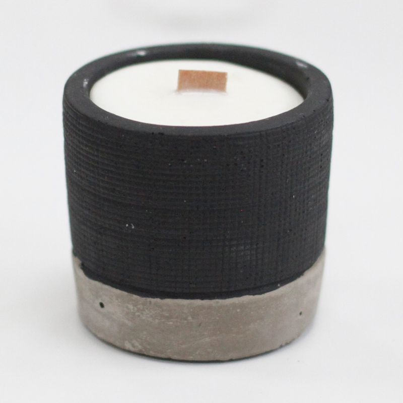 Bougie Béton Pot Noir - Beurre de Brandy