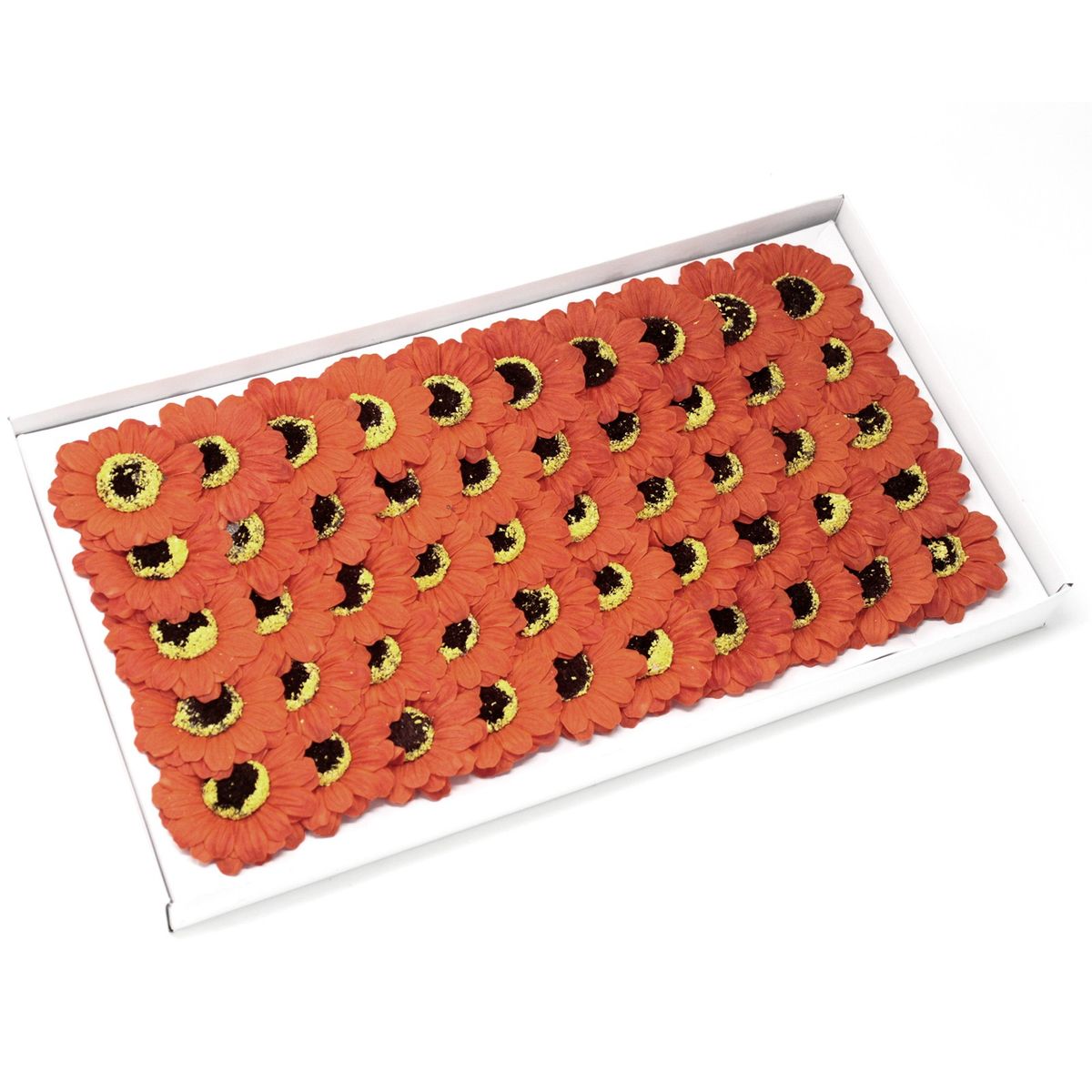 Flor de girassol para artesanato decorativo média - laranja
