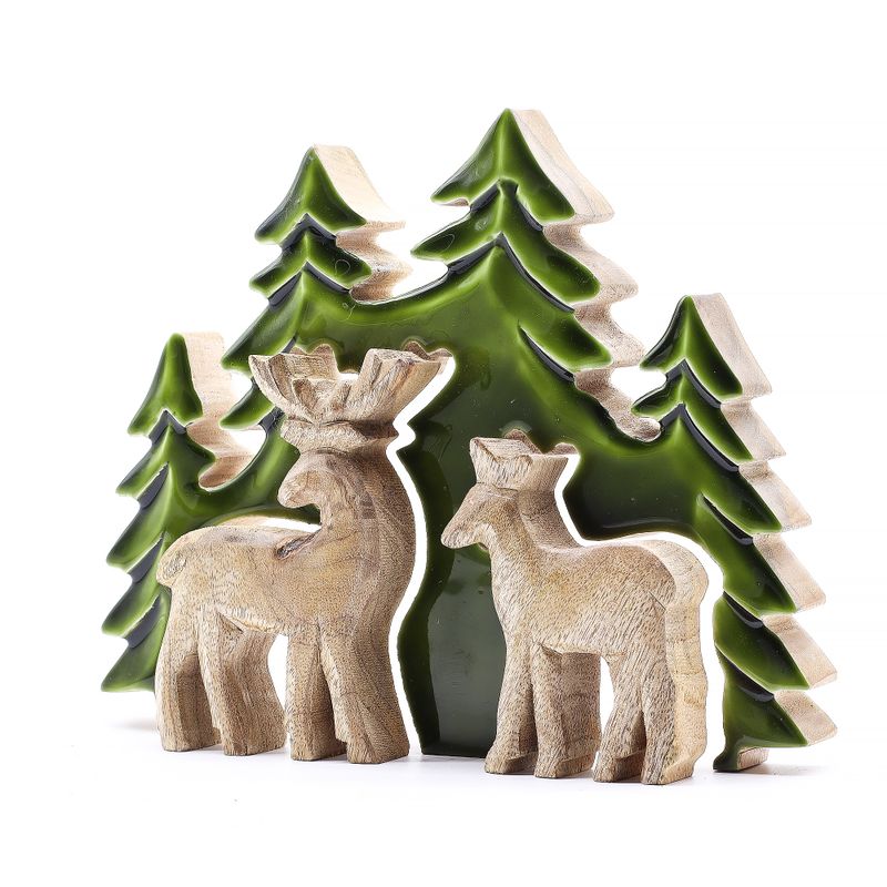 Lost in the Forest -  Two Dear in the Forest 3D Wooden Decoration