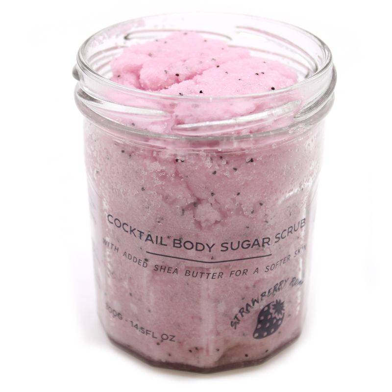 Gommage Corporel Parfumé au Sucre - Fraise Rhum 300g
