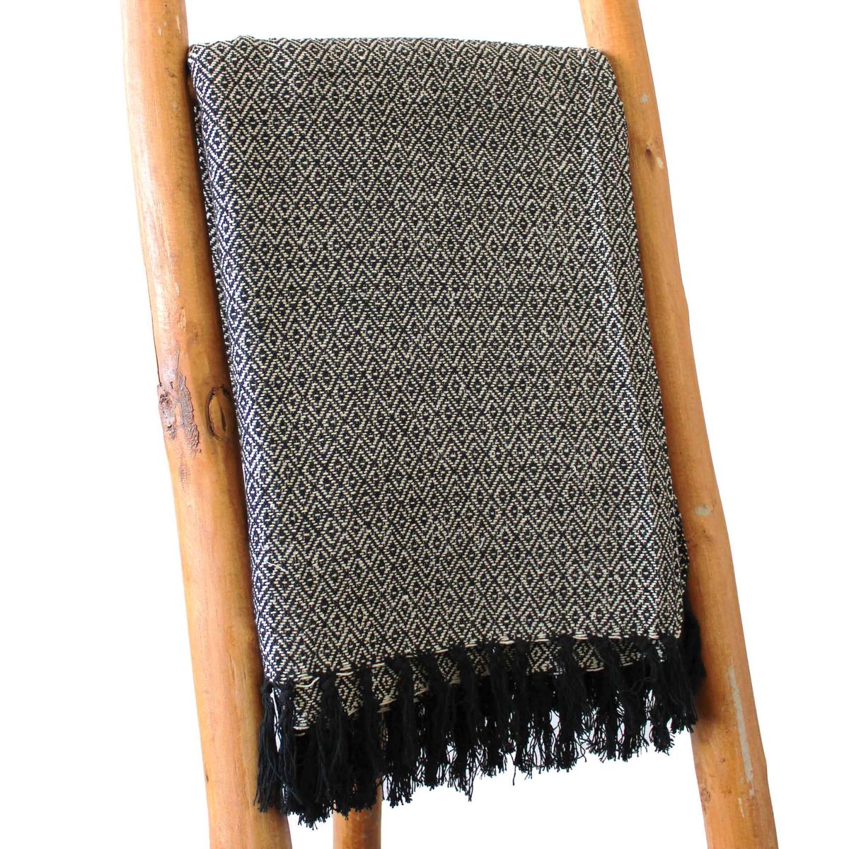 Mantas Boho Conforto - Carvão