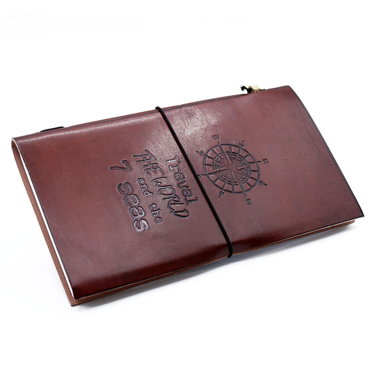 Diário em Couro - Travel the World - Castanho (80 páginas)