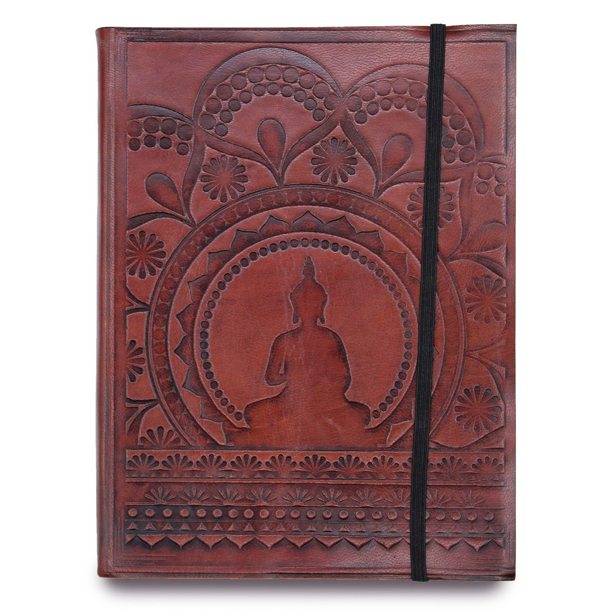Caderno médio com elástico - Mandala tibetana