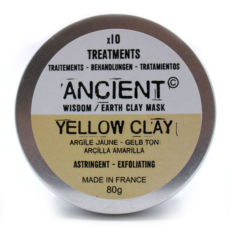 Masques pour visage en argile Jaune 80g
