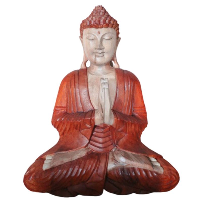 Estátua de Buda Esculpida à Mão - 40 cm Bem-vindo