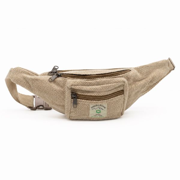 Gürteltasche (oder Bauchtasche) im Baumwoll-Hanf-Stil - Natur
