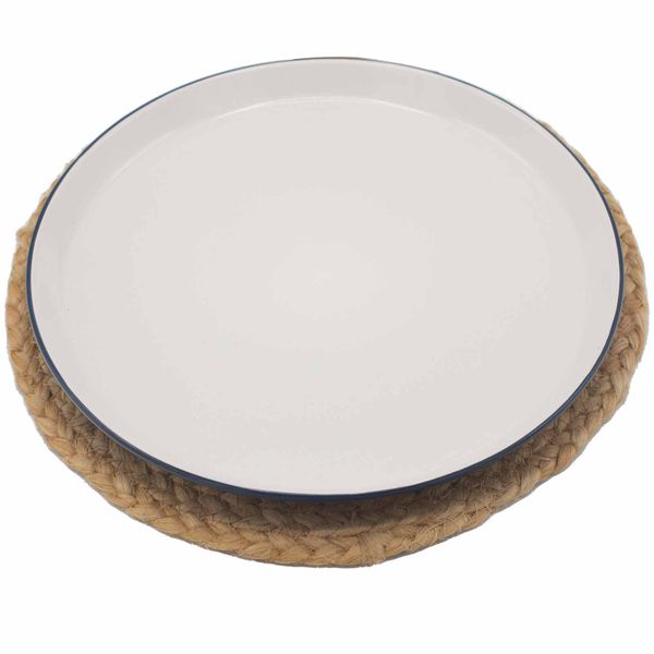 Set de Table Naturel- Jute 30cm - Imprimé Mandala