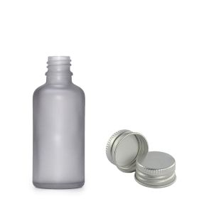 Sticlă Mată Gri Cu Capac Din Aluminiu, 10ml