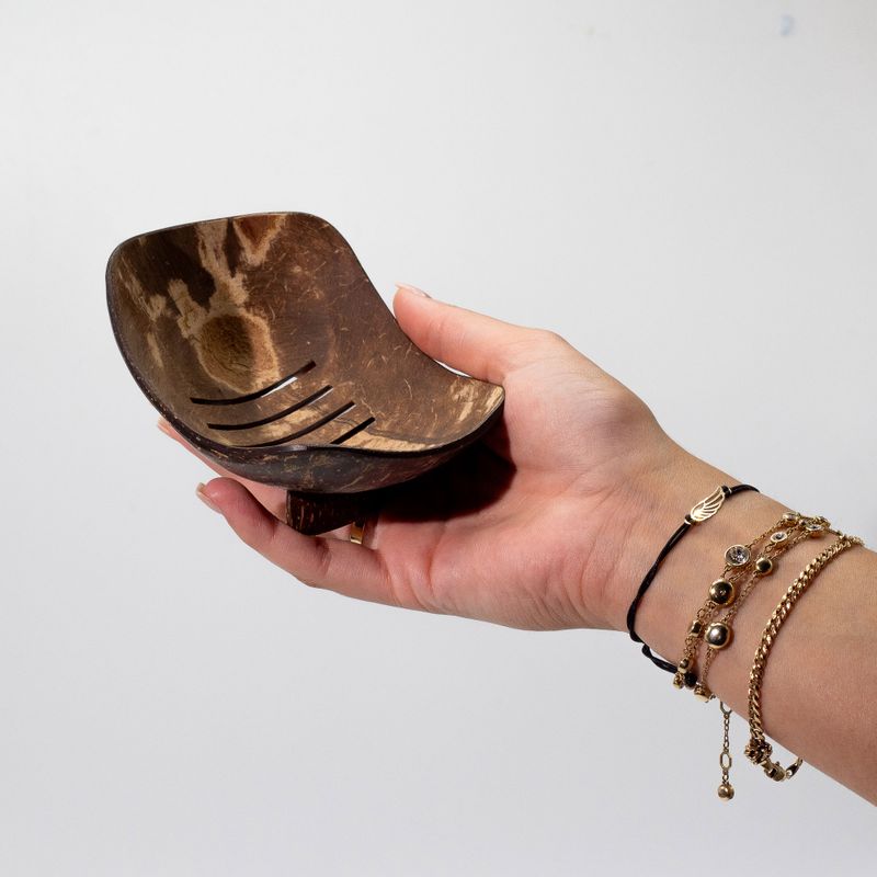 Natural Coconut Soap Dish - Oblong - 11cm