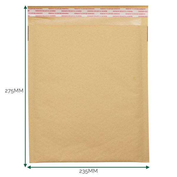 Sobre kraft acolchado con burbujas (235x275+40mm)