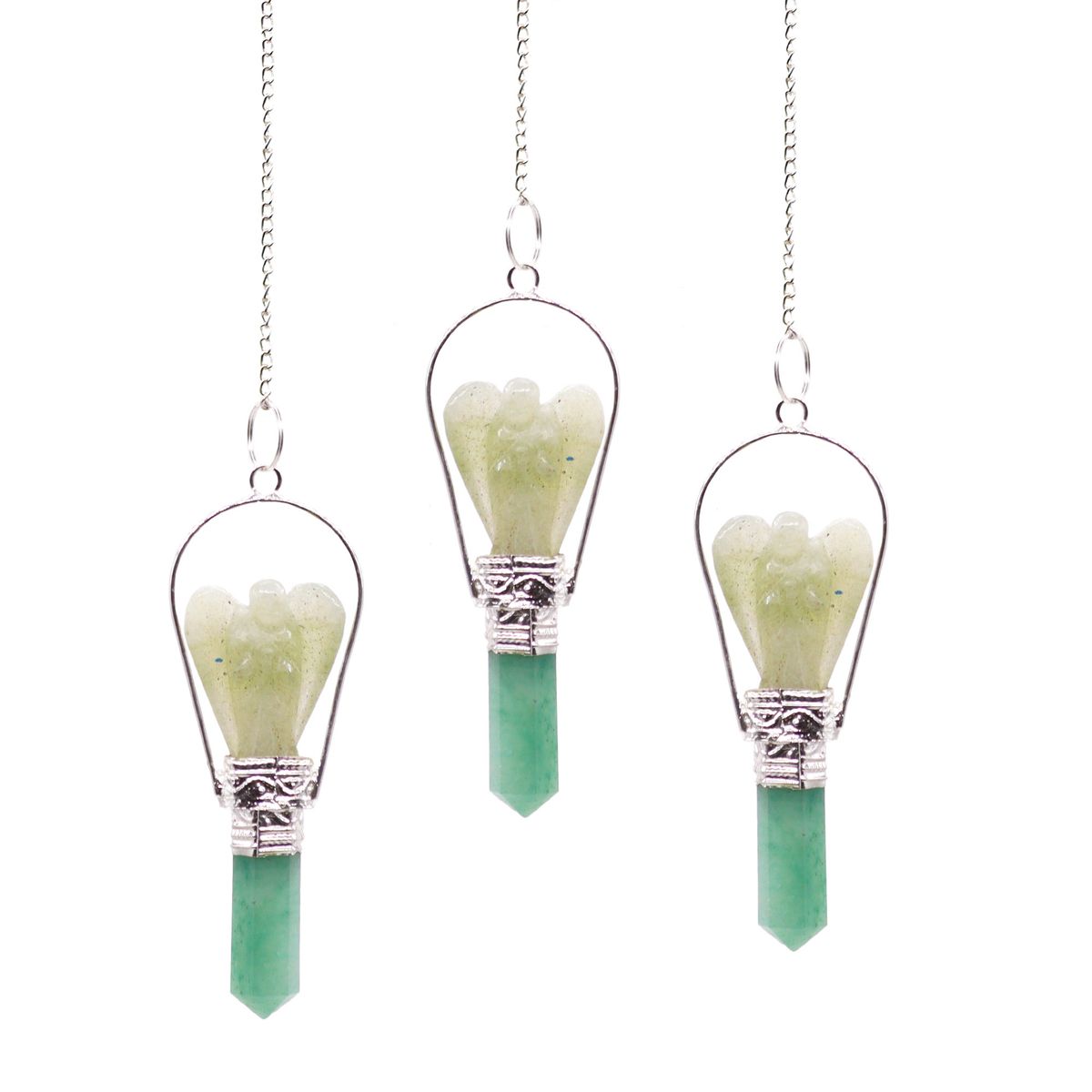 Pêndulo de anjo com aventurina verde