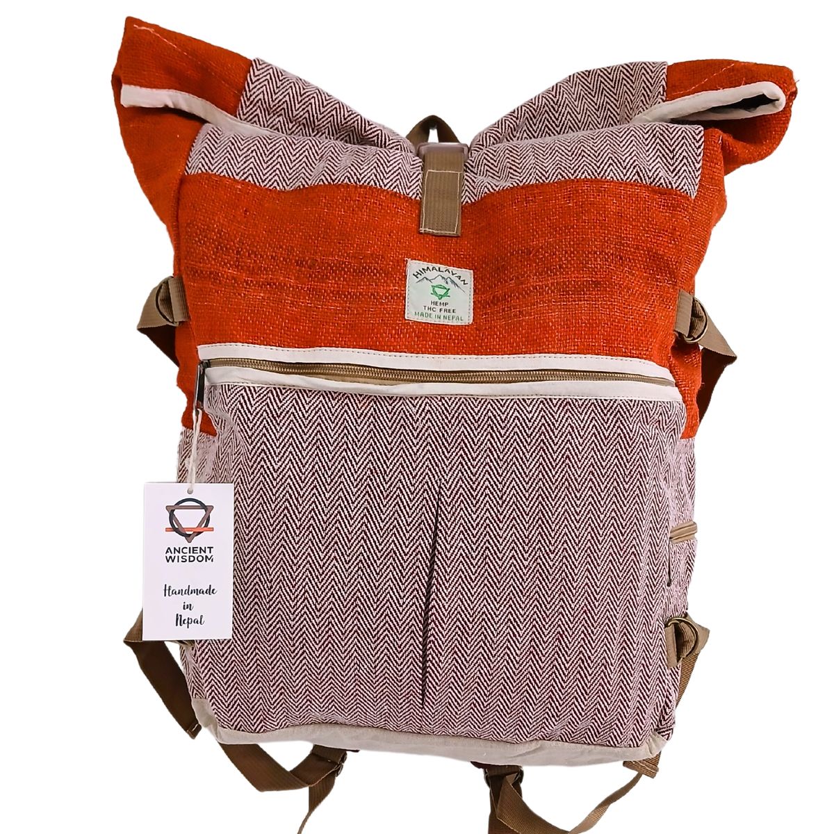 Mochila de caminhada em cânhamo - Laranja do pôr do sol