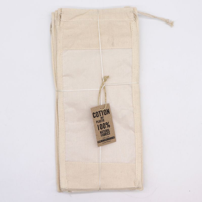 Pochette Coton avec Fenêtre Long - 35x15cm