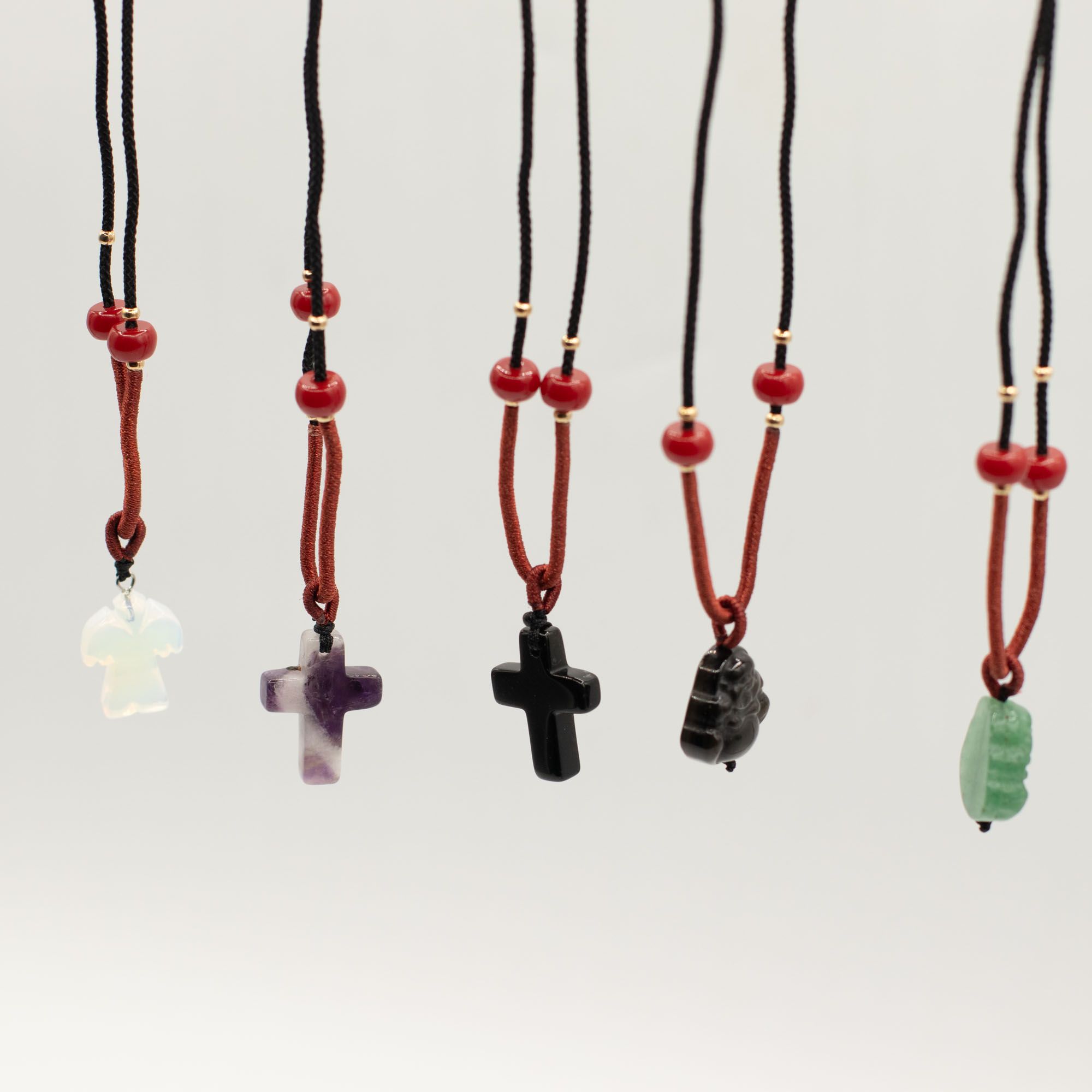 Colares de Corda com Pedras Peciosas - Coleção Espiritual (sortidos)