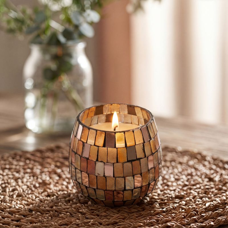 Litet Doftljus i Glasburk - Amber Mosaic