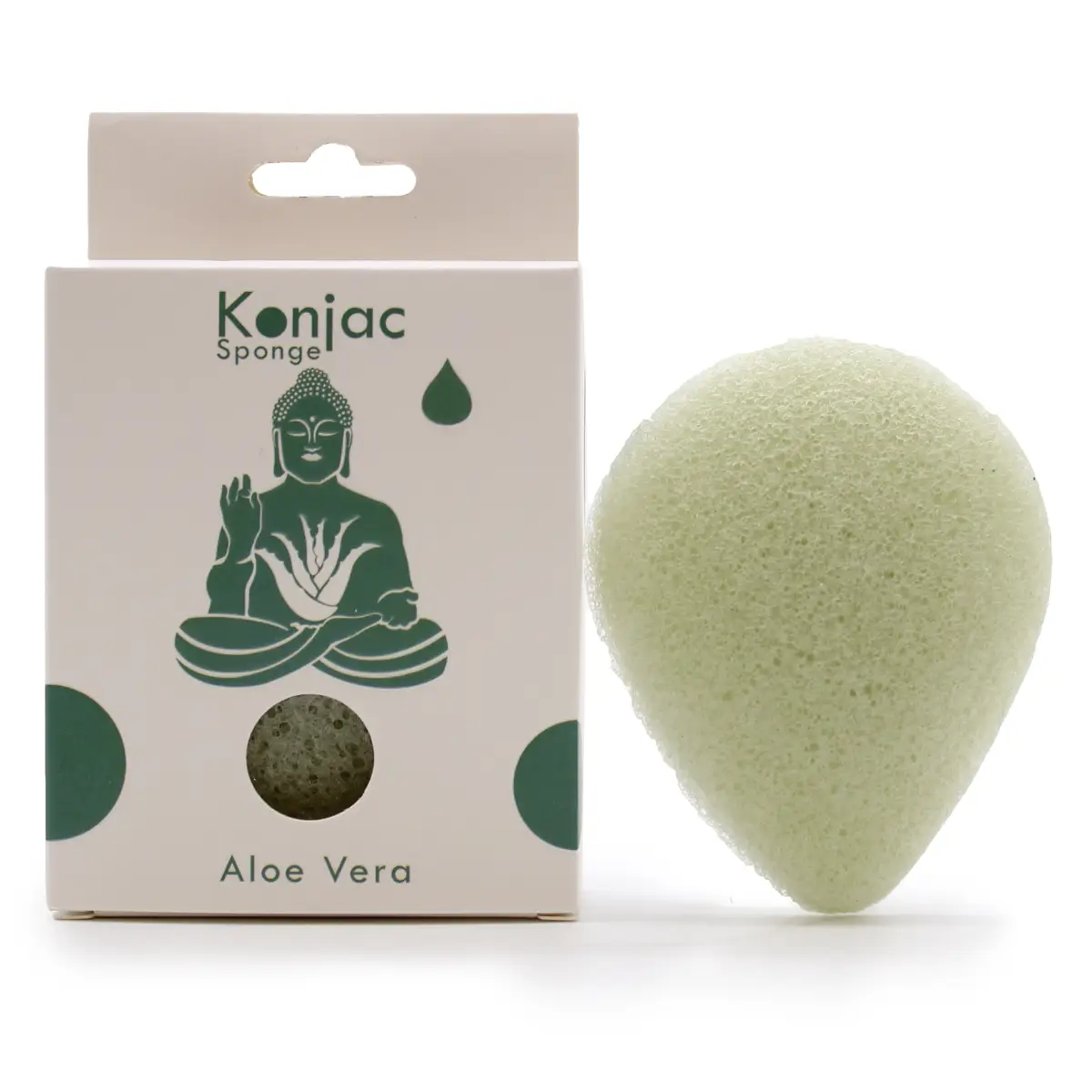 Teardrop Konjac Sponge - Aloe Vera - Healing — Body · GlowDuty apothecary