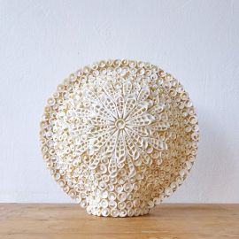 Lampa z Muszli - Artystyczna Okrągła - 30 cm