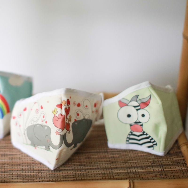 Masques Personnalisés en Tissu Enfant - Folie de Zèbre